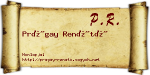 Prágay Renátó névjegykártya